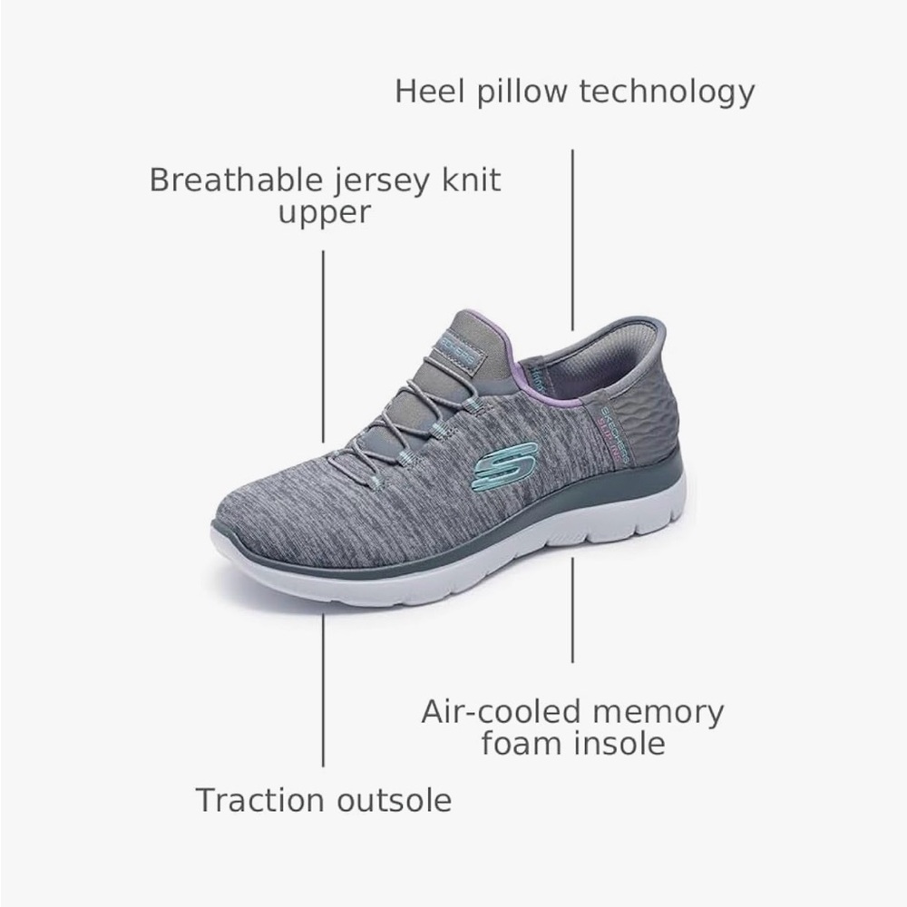 Skechers Gray Slip Ins